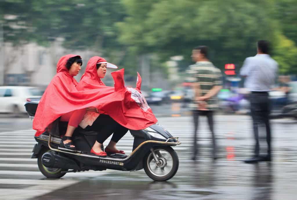 electric scooter rain